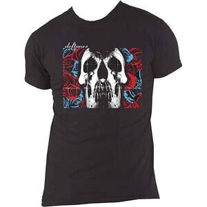 Deftones Skull Roses Band T Shirt Black Album Cover Logo Graphic Tee, Size M